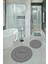 Dijital Baskılı Kaymaz Yıkanabilir Bathroom Yuvarlak Ikili Banyo Takımı, N-Y-Klozet-04-Gri, 4