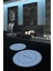 Dijital Baskılı Kaymaz Yıkanabilir Bathroom Yuvarlak Ikili Banyo Takımı, N-Y-Klozet-04-Mavi, 5