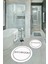 Dijital Baskılı Kaymaz Yıkanabilir Bathroom Yuvarlak Ikili Banyo Takımı, N-Y-Klozet-06-Beyaz, 4