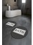 Dijital Baskılı Kaymaz Yıkanabilir Bath Yuvarlak Ikili Banyo Takımı, N-Y-Klozet-07-Siyah, 1