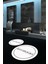 Dijital Baskılı Kaymaz Yıkanabilir Bathroom Yuvarlak Ikili Banyo Takımı, N-Y-Klozet-06-Beyaz, 5