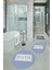 Dijital Baskılı Kaymaz Yıkanabilir Bath Yuvarlak Ikili Banyo Takımı, N-Y-Klozet-07-Mavi, 4