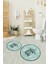 Dijital Baskılı Kaymaz Yıkanabilir Home Yuvarlak Ikili Banyo Takımı, N-Y-Klozet-14-Yeşil, 2
