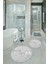 3D Dijital Baskılı Kaymaz Taban Yıkanabilir Yuvarlak Ikili Banyo Takımı, N-Y-Klozet-16-Gri, 2
