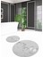3D Dijital Baskılı Kaymaz Taban Yıkanabilir Yuvarlak Ikili Banyo Takımı, N-Y-Klozet-16-Gri, 5