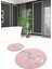 3D Dijital Baskılı Kaymaz Taban Yıkanabilir Yuvarlak Ikili Banyo Takımı, N-Y-Klozet-16-Pembe, 5
