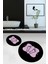 Dijital Baskılı Kaymaz Yıkanabilir Ayak Desen Yuvarlak Ikili Banyo Takımı, N-Y-Klozet-20-Pembe, 4