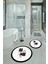 Dijital Baskılı Kaymaz Yıkanabilir Kaktüs Yuvarlak Ikili Banyo Takımı, N-Y-Klozet-22-Beyaz, 1