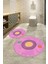Dijital Baskılı Kaymaz Taban Yıkanabilir Yuvarlak Ikili Banyo Takımı, N-Y-Klozet-49-Pembe, 1