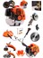 Süper Premio Serii 14HPX Kömürsüz Motor Turbo Benzinli Çim Ot Çalı Biçme Kesme Yan Tırpan Makinesi 3
