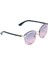DK4258P-4 Mor Pembe Geçişli Yuvarlak Oval Kadın Güneş Gözlüğü 1
