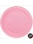 Plastik Tabak, 22CM x 24 Adet - Pembe 2