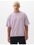 Erkek Lila Mini Gap Logo Oversize T-Shirt 1