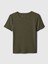 Kadın Yeşil Modern Fitilli Crop T-Shirt 4