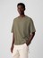 Erkek Haki Mini Gap Logo Oversize T-Shirt 1