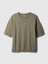 Erkek Haki Mini Gap Logo Oversize T-Shirt 4