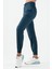 Active Regular Kadın Dönüşlü Lastik Paça Fitness Navy Pantolon 22174 4