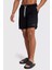 Erkek Siyah Astarlı Hızlı Kuruyan Cepli Plaj Deniz Şortu 2