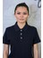 Kadın %100 Pamuk Polo Yaka Büyük Beden Düz T- Shirt 1