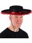 Kırmızı Ponponlu Siyah Renk Ispanyol Şapkası Yetişkin 1 Adet 1