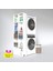 Kenzlife çamaşır-kurutma makinesi dolabı bolodenka sol byz 180*090*60 banyo arkalıksız + tekli duvar rafı hediyeli 1