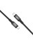 BX07CC 100W Hi-Speed 20GBPS 4K 60Hz Örgülü Metalik Başlıklı Type-C Şarj, Data ve Görüntü Kablosu Koyu Gri 1 Metre 1