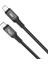 BX07CC 100W Hi-Speed 20GBPS 4K 60Hz Örgülü Metalik Başlıklı Type-C Şarj, Data ve Görüntü Kablosu Koyu Gri 1 Metre 2