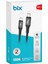 BX07CC 100W Hi-Speed 20GBPS 4K 60Hz Örgülü Metalik Başlıklı Type-C Şarj, Data ve Görüntü Kablosu Koyu Gri 1 Metre 5
