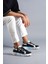 Siyah-Mavi Crocodile, %100 Vegan & Pamuk Iç Astar, Topuk Boyu 4 Cm, Günlük Şık Tasarım Erkek Sneaker 1