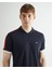 Erkek Lacivert Regular Fit Renk Bloklu Polo 2424123T.433 4