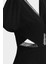 Fisto Detaylı Cut Out V Yaka Slim Fit Kadın Mini Elbise 3