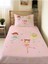 Prenses Kızlar Desenli Bebek ve Çocuk Baskılı Tek Kişilik Pike Takımı 160X230 Pembe 1