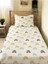 Gökkuşağı Desenli Bebek ve Çocuk Baskılı Tek Kişilik Pike Takımı 160X230 Beyaz 1