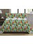 Modern Desenli Baskılı Çift Kişilik Pike Takımı 200X230 cm Renkli 1