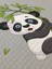 Panda Desenli Bebek ve Çocuk Baskılı Tek Kişilik Pike Takımı 160X230 Gri 2