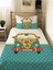 Hippi Kamyoneti Desenli Genç ve Çocuk Baskılı Tek Kişilik Pike Takımı 160X230 Renkli 1