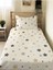Yıldız Desenli Bebek ve Çocuk Baskılı Tek Kişilik Pike Takımı 160X230 Beyaz 1