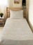 Kalp Desenli Çizgili Desenli Bebek ve Çocuk Baskılı Tek Kişilik Pike Takımı 160X230 Beyaz 1