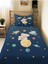 Astronot Fil Desenli Bebek ve Çocuk Baskılı Tek Kişilik Pike Takımı 160X230 Lacivert 1