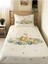 Hayvanlar Alemi Desenli Bebek ve Çocuk Baskılı Tek Kişilik Pike Takımı 160X230 Beyaz 1