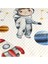 Astronot Desenli Bebek ve Çocuk Baskılı Tek Kişilik Pike TAKIMI 160X230 Beyaz 2