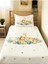 Orman Hayvanları Desenli Bebek ve Çocuk Baskılı Tek Kişilik Pike TAKIMI 160X230 Beyaz 1