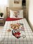 Futbolcu Teddy Desenli Genç ve Çocuk Baskılı Tek Kişilik Pike Takımı 160X230 Beyaz 1