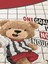 Futbolcu Teddy Desenli Genç ve Çocuk Baskılı Tek Kişilik Pike Takımı 160X230 Beyaz 2