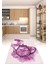 Dijital Baskılı Kaymaz Taban Yıkanabilir Renkli Modern Mutfak Halısı, N-Mutfak-23-Mor, 4