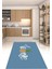 Dijital Baskılı Kaymaz Taban Yıkanabilir Home Yazılı Mutfak Halısı, N-Mutfak-31-Mavi, 2