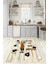 Dijital Baskılı Kaymaz Taban Yıkanabilir Renkli Modern Mutfak Halısı, N-Mutfak-39-Kahve, 4