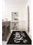 Dijital Baskılı Kaymaz Taban Yıkanabilir Kitchen Yazılı Mutfak Halısı, N-Mutfak-41-Siyah, 3