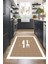 Dijital Baskılı Kaymaz Taban Yıkanabilir Kitchen Yazılı Mutfak Halısı, N-Mutfak-09-Beyaz, 3