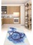 Dijital Baskılı Kaymaz Taban Yıkanabilir Renkli Modern Mutfak Halısı, N-Mutfak-23-Mavi, 4